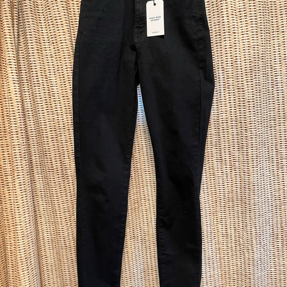 Forever 21 Black High-Rise Skinny Jeans